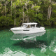 outboard express cruiser / twin-engine / open / side console