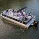 outboard pontoon boat / tri-tube / sport-fishing / 12-person max.