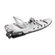 outboard inflatable boat / twin-engine / rigid / center console