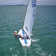 single-handed sailing dinghy / regatta / catboat