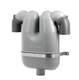 boat exhaust muffler / gas/cooling water separator