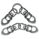 straight shackle for sailboats / stainless steel