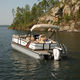 outboard pontoon boat / tri-tube / 15-person max.