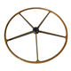 sailboat helm wheel / teak / classic