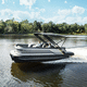 outboard pontoon boat / tri-tube / open / side console