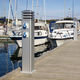 electrical distribution pedestal / water supply / with built-in light / for docks