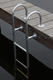 dock ladder / fixed / swim / aluminum