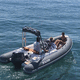 outboard inflatable boat / rigid / open / side console