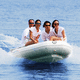 outboard inflatable boat / rigid / 4-person max. / 3-person