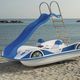 5-person pedal boat / fiberglass / blue / white