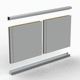 ship partition wall sandwich panel / foam / aluminum / stainless steel