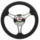 stainless steel power boat steering wheel / polyurethane-coated / design / three spokes