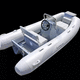 outboard inflatable boat / rigid / open / aluminum