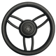 polyurethane-coated power boat steering wheel / six spokes