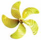speedboat propeller / fixed-pitch / shaft drive / 5-blade