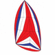 asymmetric spinnaker / for cruising sailboats / tri-radial cut / nylon