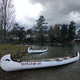 multi-use canoe / 10-person / white / yellow