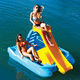 2-person pedal boat / polyethylene / blue / yellow