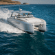 catamaran express cruiser / outboard / gasoline / twin-engine