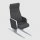 passenger vessel seat / with armrests / 1-person / black