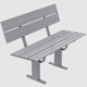 boat bench seat / for docks / 2-person / gray