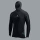 long-sleeve neoprene top / with hood