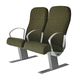 passenger ship seat / with armrests / high-back / 2-person