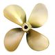 boat propeller / fixed-pitch / shaft drive / 4-blade