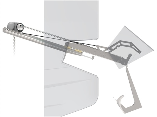 Retractable bow roller stroke 650 mm and 350 mm