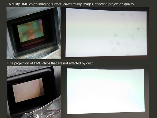 Projection quality comparison between Dustproof and non-Dustproof laser projectors