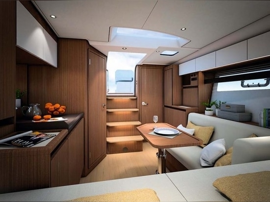 To maximise space, the forward part of the lower deck will use an open-plan layout