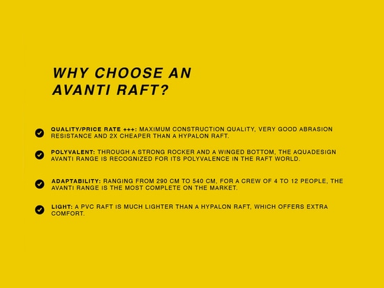 WHY CHOOSE AN AVANTI RAFT