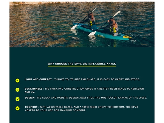 WHY CHOOSE THE EPYX 380 INFLATABLE KAYAK