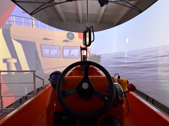 Our company has developed an RB/FRBS-A Rescue/Fast rescue boat simulator (full mission, on the 6 dof platform)