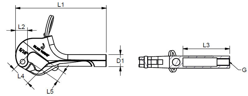 ヨット用ライフラインターミナル - Gate - Blue wave rigging hardware - ペリカンフック式