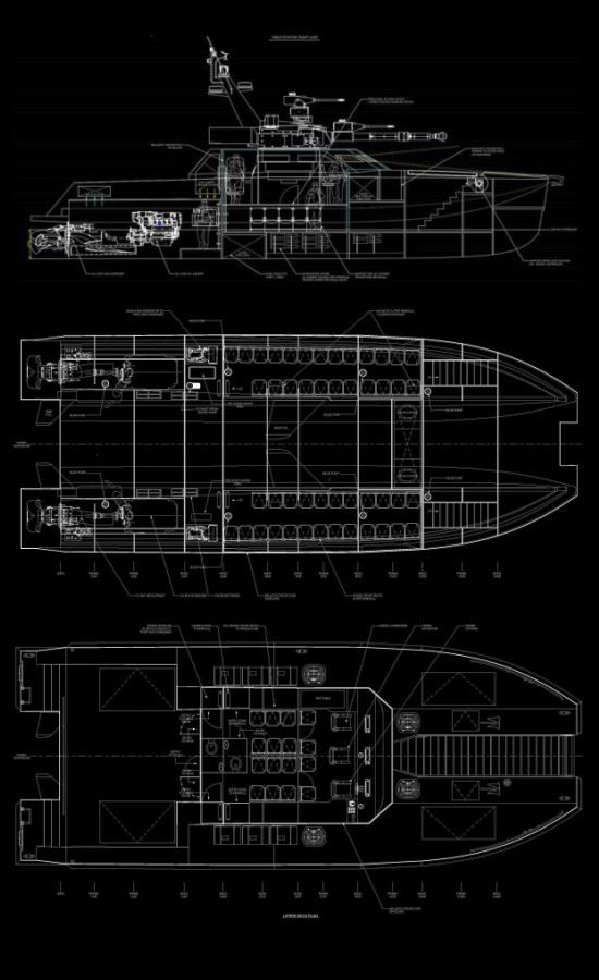 カタマラン業務用ボート - X18 - North Sea Boats - 船内機 / ディーゼル