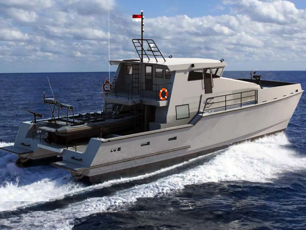 監視船業務用ボート - X22 - North Sea Boats - カタマラン / 船内機