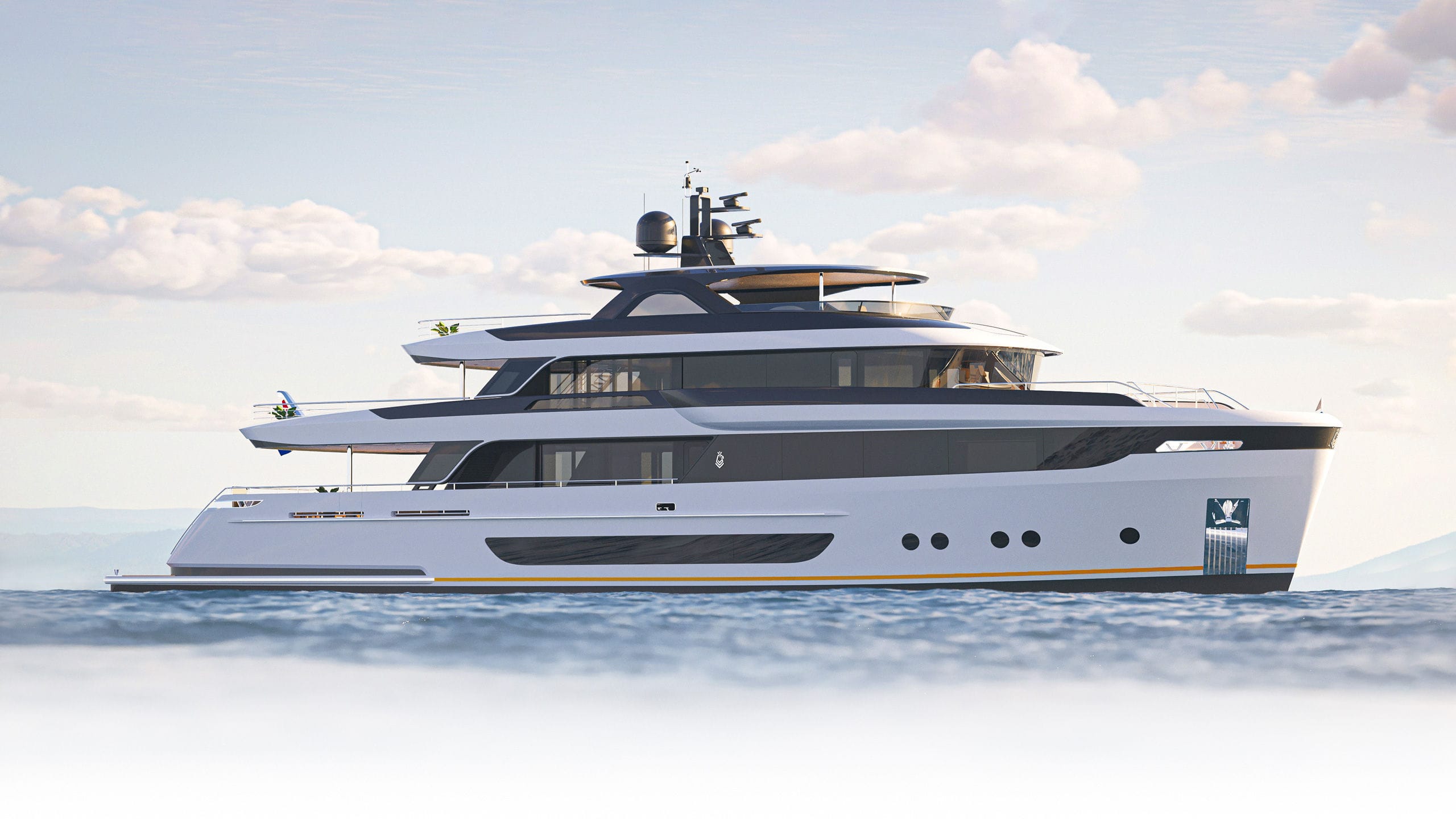 チームホッタテ クルージングスーパーヨット - TRIDECK - Azimut - 高部操舵室