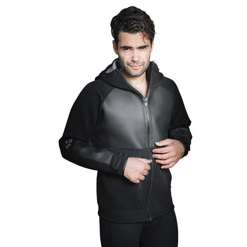 航海用ジャケット - hoodie – black  - Platinum Sun - スタンドアップ パドルボード ウィンドサーフィン / 熱 / ネオプレン製