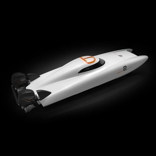 船外機ランナバウトボート - HyperCat 32 - Swecat Racing AB - ツインエンジン / ハードトップ / スポーツ