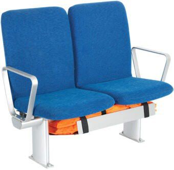 大型客船用シート - RAVA - MK Seats GmbH - 肘掛け付 / 高背もたれ / 2人用