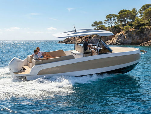 船外機キャビンクルーザ - ZEPHYR800 DIAMOND - Zephyr boats  - ガソリン / ツインエンジン / 滑走船体