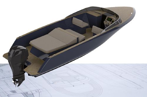 船外機ランナバウトボート - ECLA 24 - CLYD Yacht Design - デュアルコンソール / オープン / アルミニウム