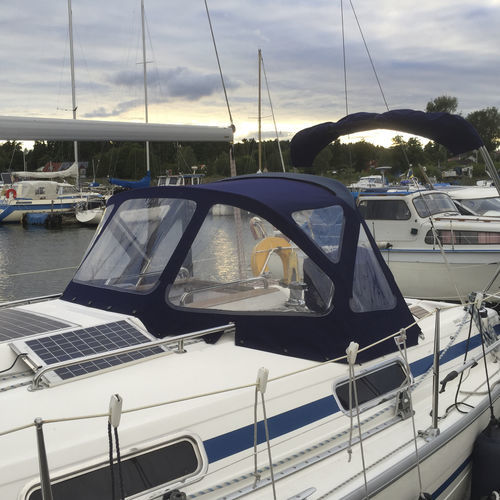 セールボート用ドジャー - Bavaria 31 - KAPELL ANNAT - コックピット / ステンレス鋼フレーム / 青色