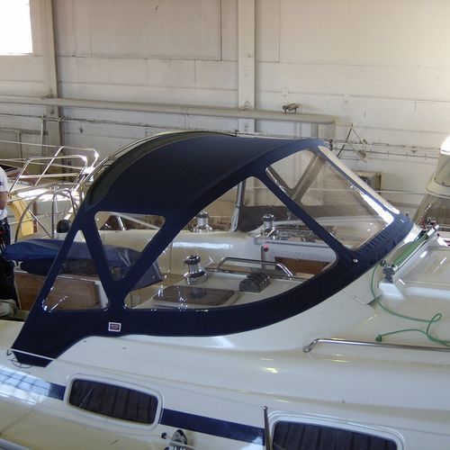 セールボート用ドジャー - Bavaria 42 - KAPELL ANNAT - コックピット / ステンレス鋼フレーム / 青色