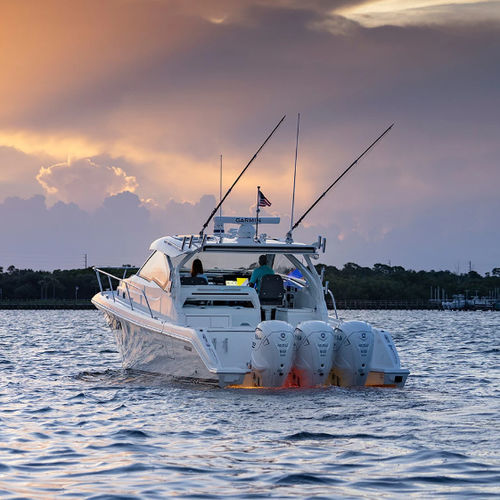 船外機エクスプレスクルーザー - OS 405 - Pursuit Boats - 三発機 / ハードトップ / スポーツフィッシング
