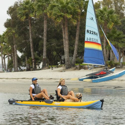 シットオントップカヤック - MIRAGE ITREK 14 - Hobie Cat USA - 膨張式 / 遠出用 / 海用
