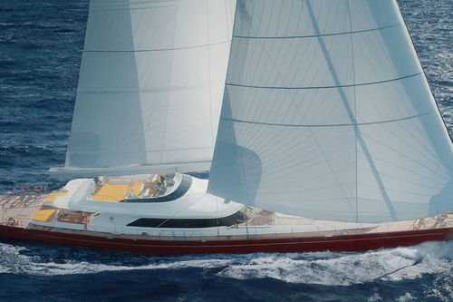 クルージングセーリングスーパーヨット - MARE NOSTRUM - Perini Navi - 海洋クルージング / フライブリッジ / スチール製