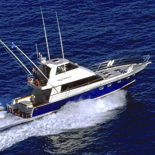 スポーツフィッシングモーターヨット - PROVIDENCE - Warwick Yacht Design - 室内フライブリッジ / 滑走船体 / 複合素材