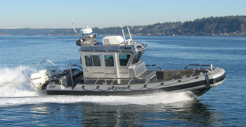 監視船業務用ボート - SAFE 29 Walk Around Cabin - Safe Boats - 船外機 / アルミニウム / 複合艇